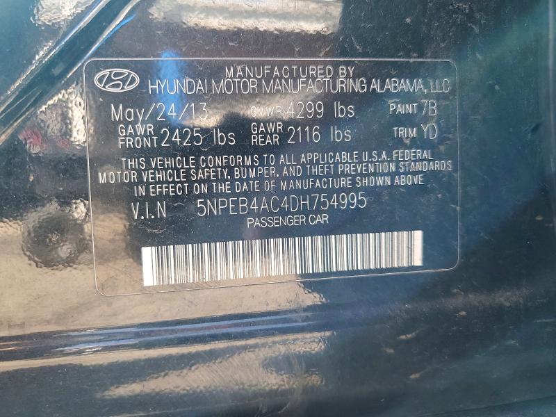 Продажа на аукционе авто 2013 Hyundai Sonata, vin: 5NPEB4AC4DH754995, номер лота: 69542126