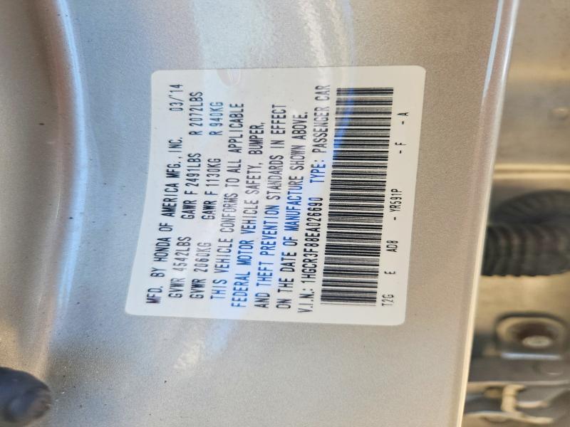 Auction sale of the 2014 Honda Accord, vin: 1HGCR3F88EA026690, lot number: 69720036