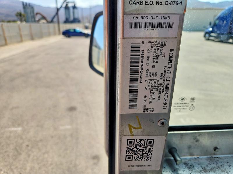 Продажа на аукционе авто 2021 Ford F59, vin: 1F65F5KN4M0A04894, номер лота: 69055466