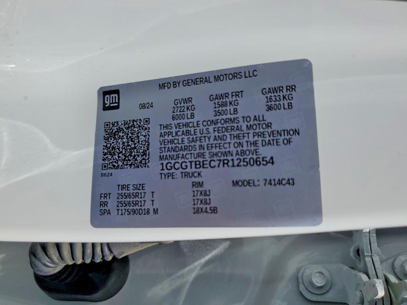 Продаж на аукціоні авто 2024 Chevrolet Colorado, vin: 1GCGTBEC7R1250654, номер лоту: 66522986
