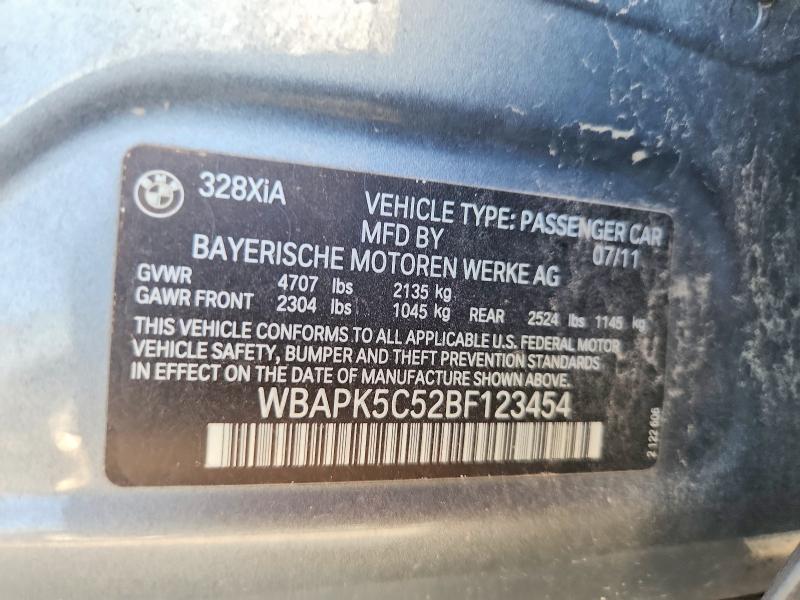 67899966 :رقم المزاد ، WBAPK5C52BF123454 vin ، 2011 Bmw 328 مزاد بيع