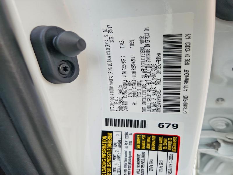 68071096 :رقم المزاد ، 3TMCZ5AN0HM093833 vin ، 2017 Toyota Tacoma مزاد بيع