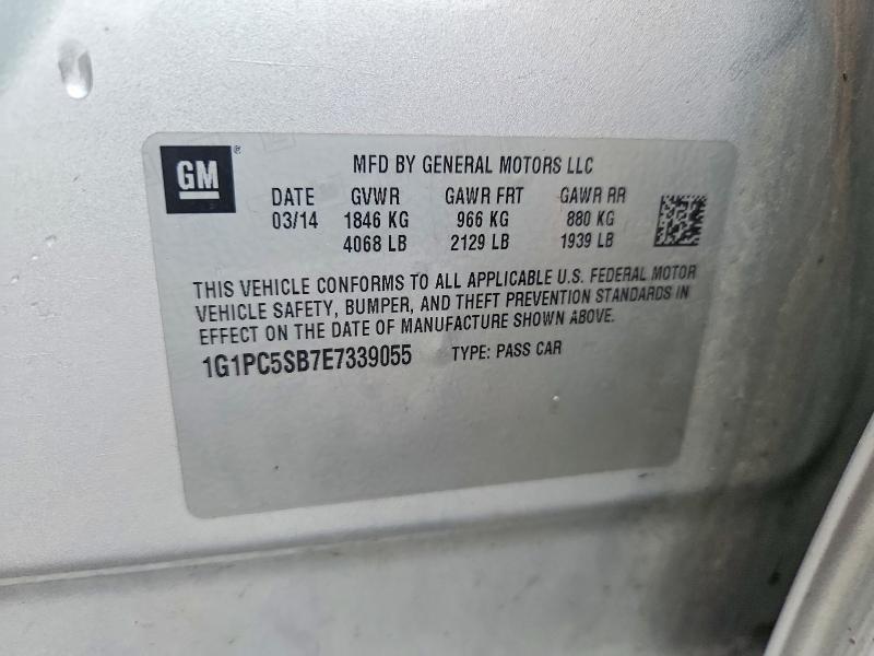 Aukcja sprzedaży 2014 Chevrolet Cruze, vin: 1G1PC5SB7E7339055, numer aukcji: 68576246