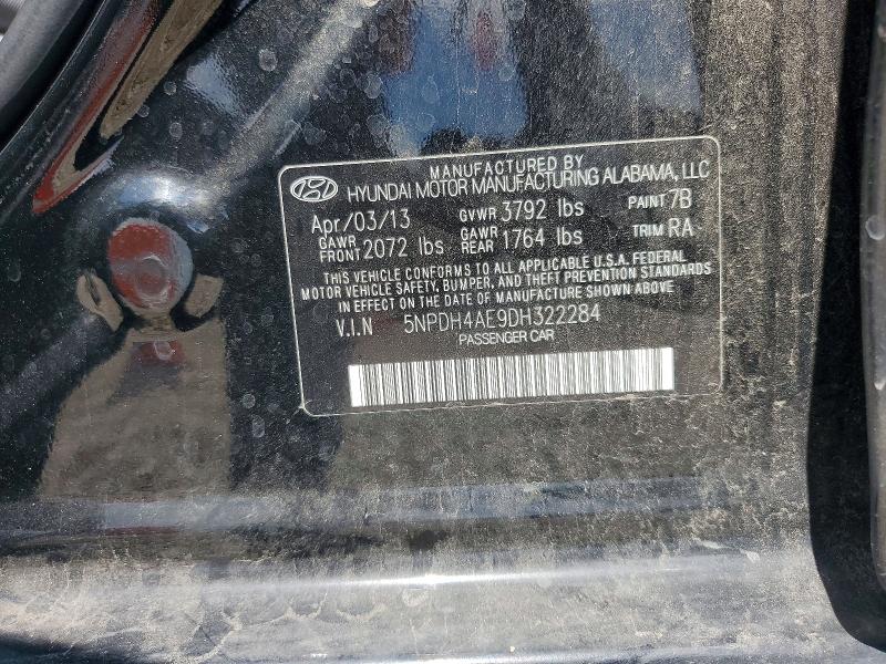 2013 Hyundai Elantra მანქანა იყიდება აუქციონზე, vin: 5NPDH4AE9DH322284, აუქციონის ნომერი: 67725496