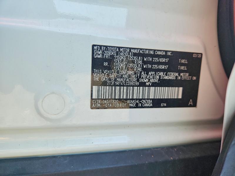 Auction sale of the 2020 Toyota Rav4, vin: 2T3F1RFV7LC099299, lot number: 67840626