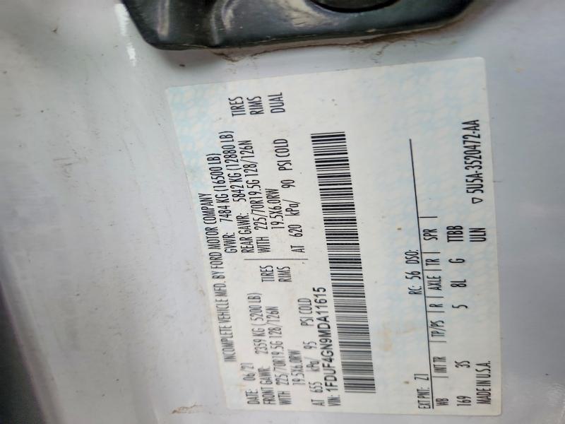 69400096 :رقم المزاد ، 1FDUF4GN9MDA11615 vin ، 2021 Ford F450 مزاد بيع