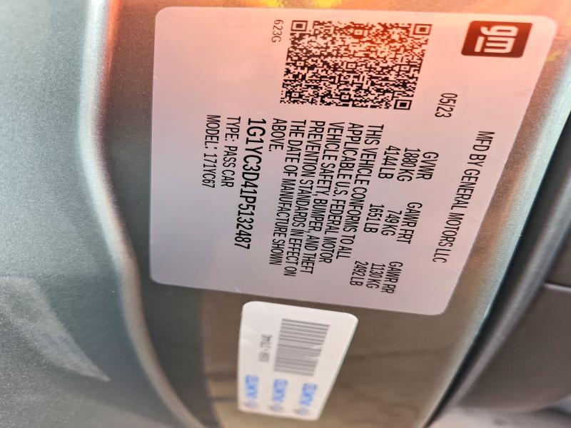 Продажа на аукционе авто 2023 Chevrolet Corvette, vin: 1G1YC3D41P5132487, номер лота: 69360326