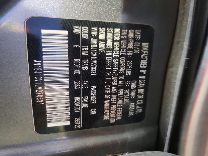 Продаж на аукціоні авто 2020 Nissan Rogue Sport, vin: JN1BJ1CV1LW270331, номер лоту: 70095136