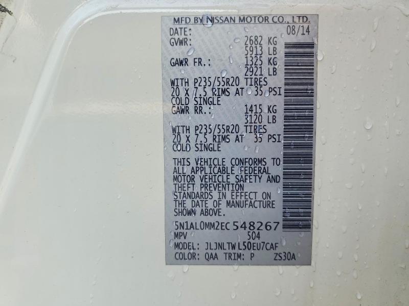 Продажа на аукционе авто 2014 Infiniti Qx60, vin: 5N1AL0MM2EC548267, номер лота: 67347926
