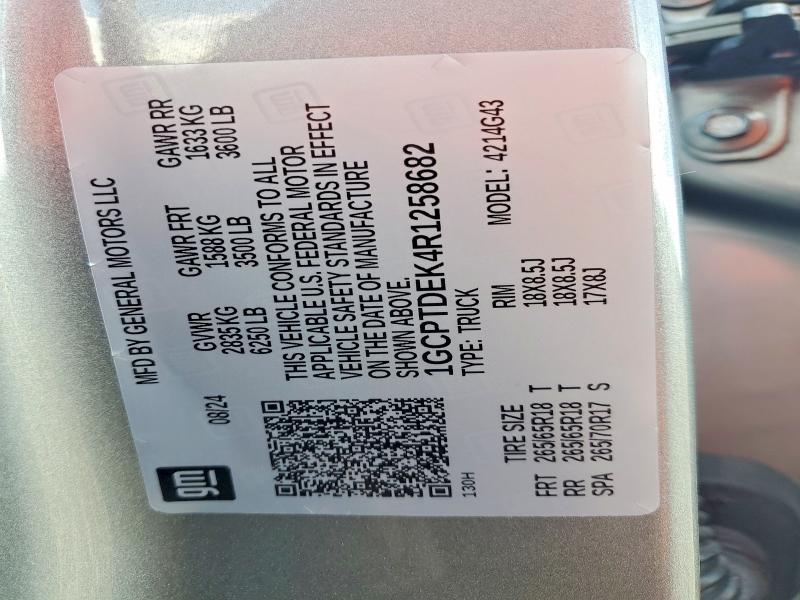 2024 Chevrolet Colorado მანქანა იყიდება აუქციონზე, vin: 1GCPTDEK4R1258682, აუქციონის ნომერი: 69532696