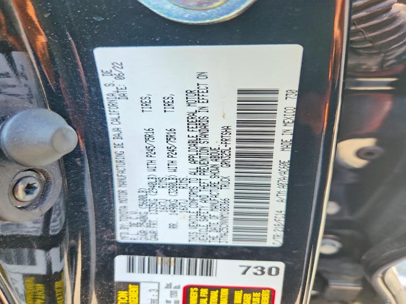 Aukcja sprzedaży 2022 Toyota Tacoma, vin: 3TMAZ5CNXNM188366, numer aukcji: 67796106