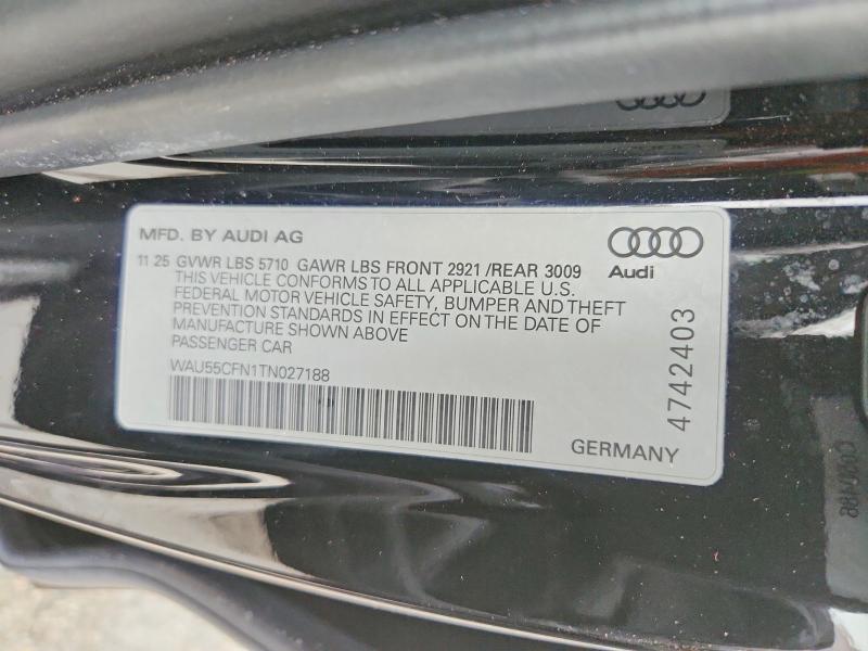 Aukcja sprzedaży 2026 Audi A6, vin: WAU55CFN1TN027188, numer aukcji: 67324116