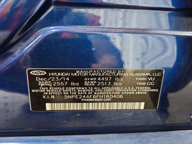 Продажа на аукционе авто 2015 Hyundai Sonata, vin: 5NPE24AF6FH160406, номер лота: 67906196