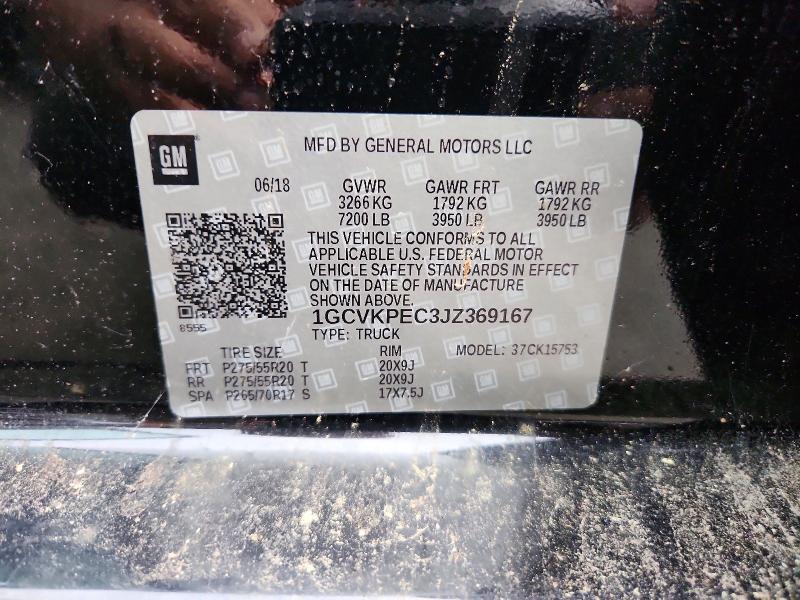 Aukcja sprzedaży 2018 Chevrolet Silverado, vin: 1GCVKPEC3JZ369167, numer aukcji: 70190356