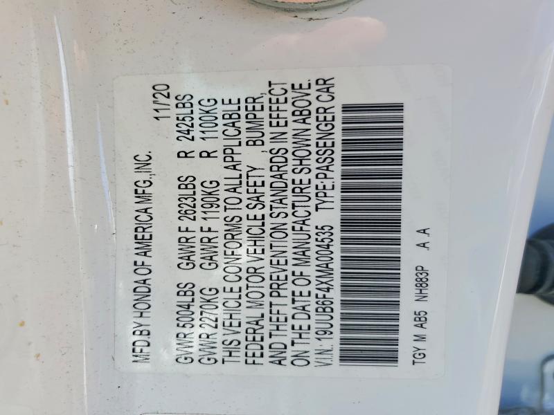 Продаж на аукціоні авто 2021 Acura Tlx, vin: 19UUB6F4XMA004535, номер лоту: 68426676