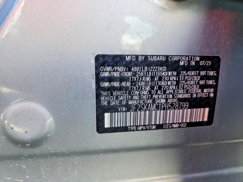 70251886 :رقم المزاد ، JF2SKAMC1PH528799 vin ، 2023 Subaru Forester مزاد بيع