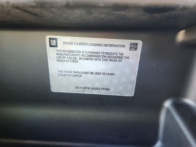 2018 Gmc Sierra მანქანა იყიდება აუქციონზე, vin: 3GTU2PEJ4JG179355, აუქციონის ნომერი: 69161946