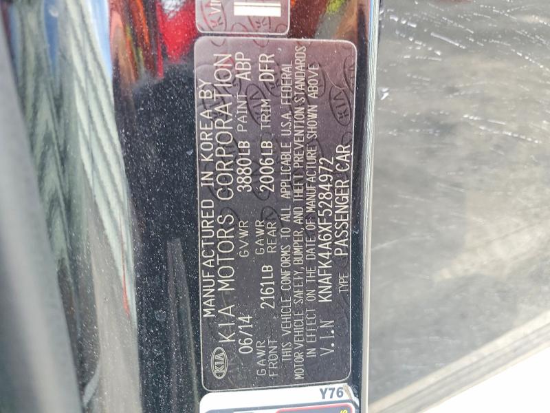 2015 Kia Forte მანქანა იყიდება აუქციონზე, vin: KNAFK4A6XF5284972, აუქციონის ნომერი: 67269626