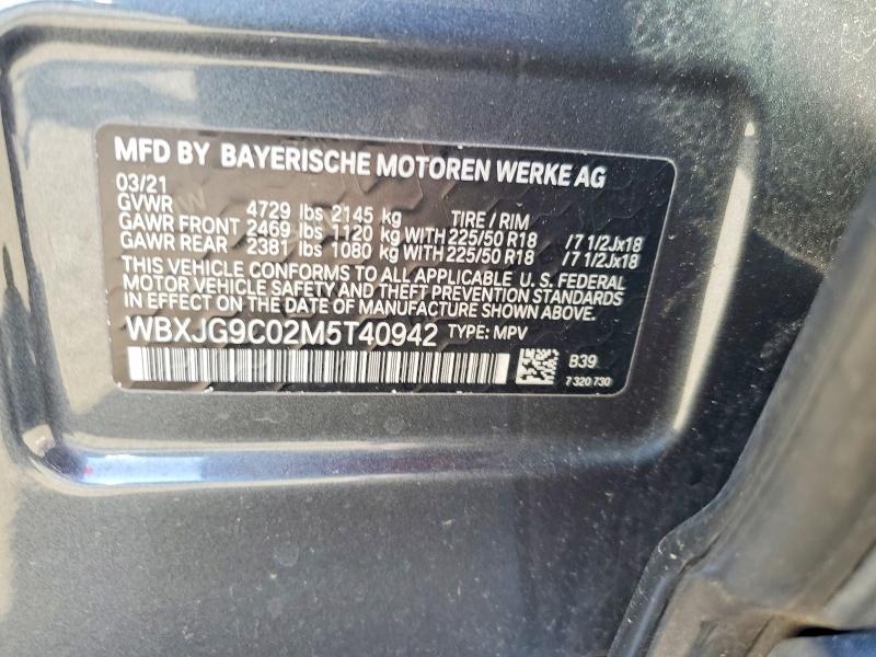 Aukcja sprzedaży 2021 Bmw X1, vin: WBXJG9C02M5T40942, numer aukcji: 68749056