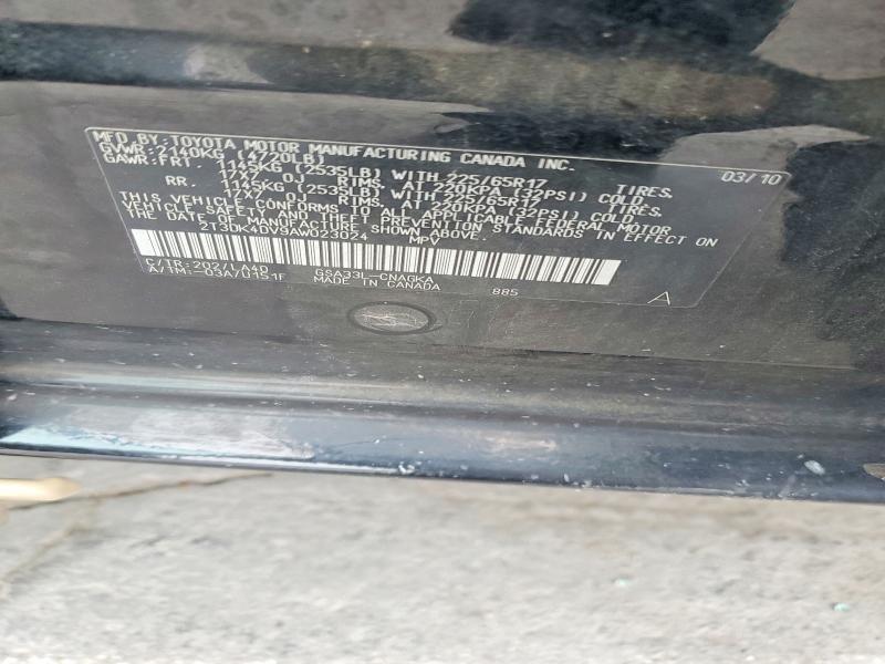 69948986 :رقم المزاد ، 2T3DK4DV9AW023024 vin ، 2010 Toyota Rav4 مزاد بيع