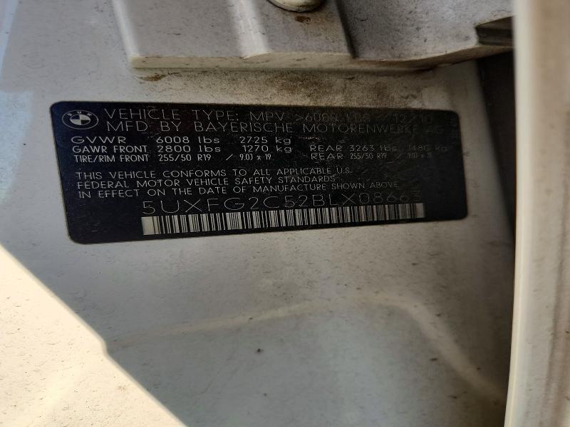 69509746 :رقم المزاد ، 5UXFG2C52BLX08663 vin ، 2011 Bmw X6 مزاد بيع