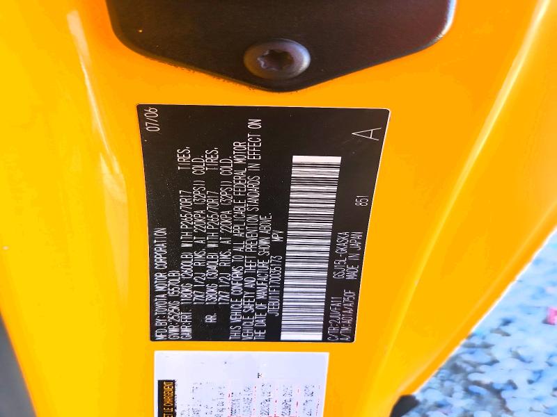 Продаж на аукціоні авто 2007 Toyota Fj Cruiser, vin: JTEBU11F170035173, номер лоту: 67729106