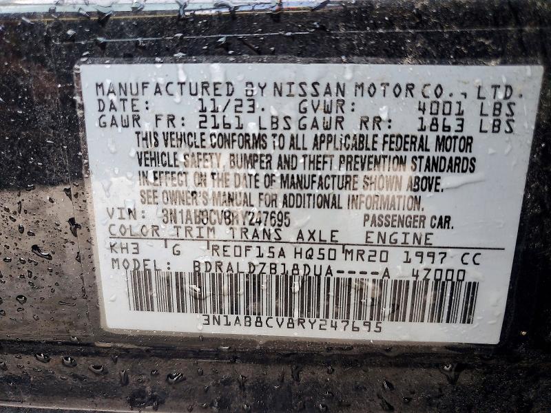 Продаж на аукціоні авто 2024 Nissan Sentra, vin: 3N1AB8CV8RY247695, номер лоту: 69049516