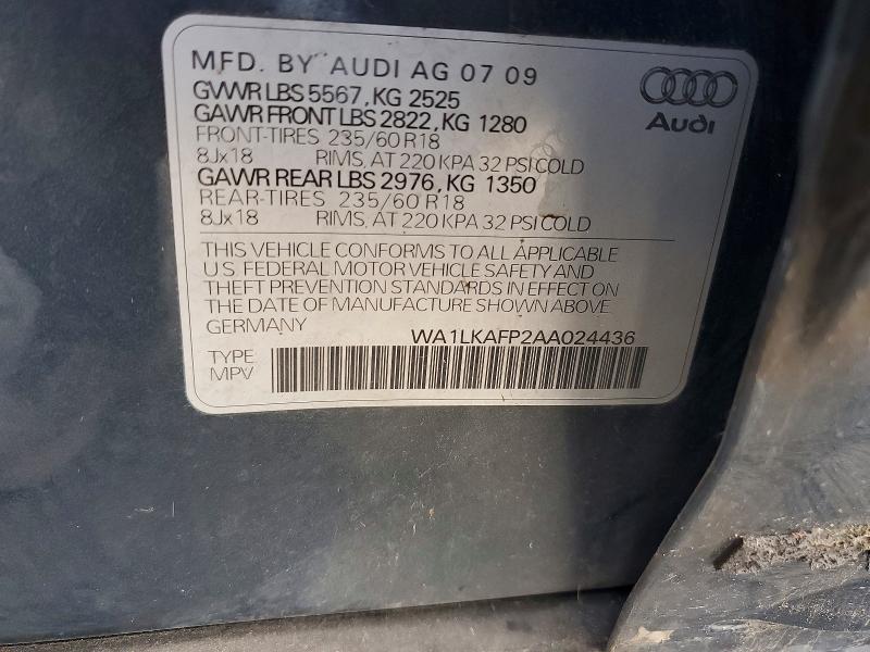 Aukcja sprzedaży 2010 Audi Q5, vin: WA1LKAFP2AA024436, numer aukcji: 67415906