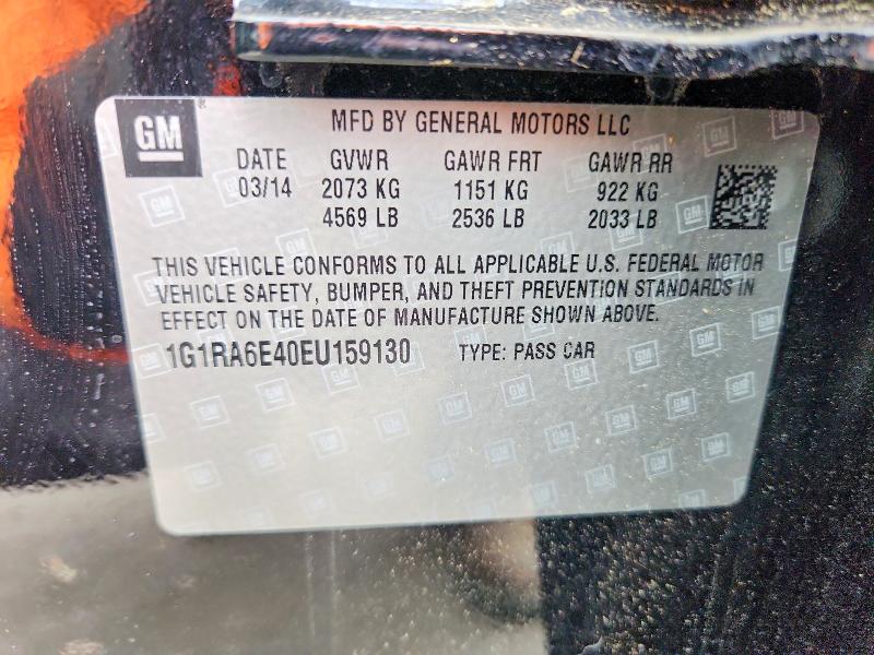 Продаж на аукціоні авто 2014 Chevrolet Volt, vin: 1G1RA6E40EU159130, номер лоту: 70294036