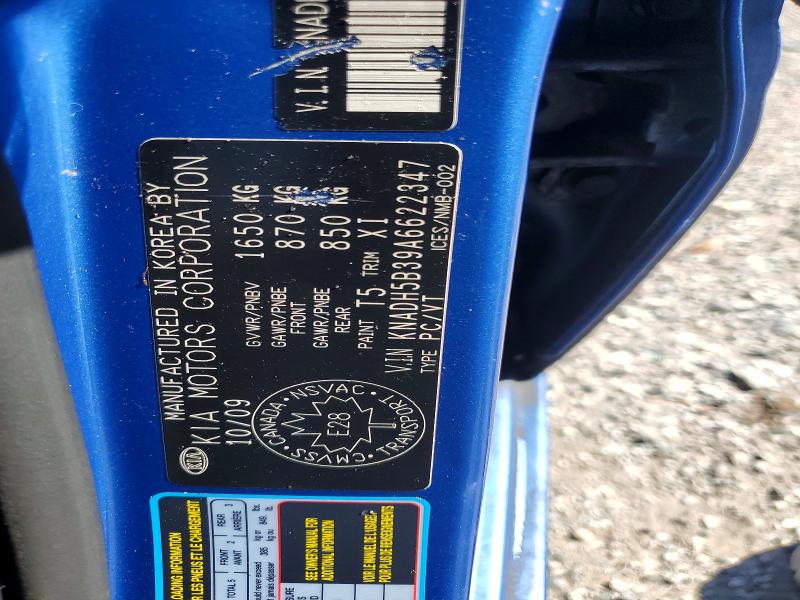68420526 :رقم المزاد ، KNADH5B39A6622347 vin ، 2010 Kia Rio مزاد بيع