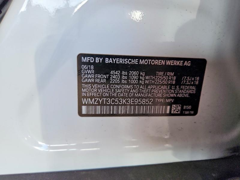 Продажа на аукционе авто 2019 Mini Cooper, vin: WMZYT3C53K3E95852, номер лота: 67309536