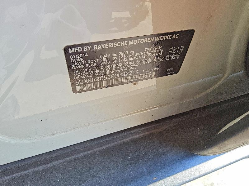 68100656 :رقم المزاد ، 5UXKR2C53E0H32214 vin ، 2014 Bmw X5 مزاد بيع