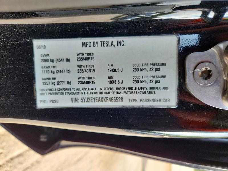 Aukcja sprzedaży 2019 Tesla Model 3, vin: 5YJ3E1EAXKF466528, numer aukcji: 69561116