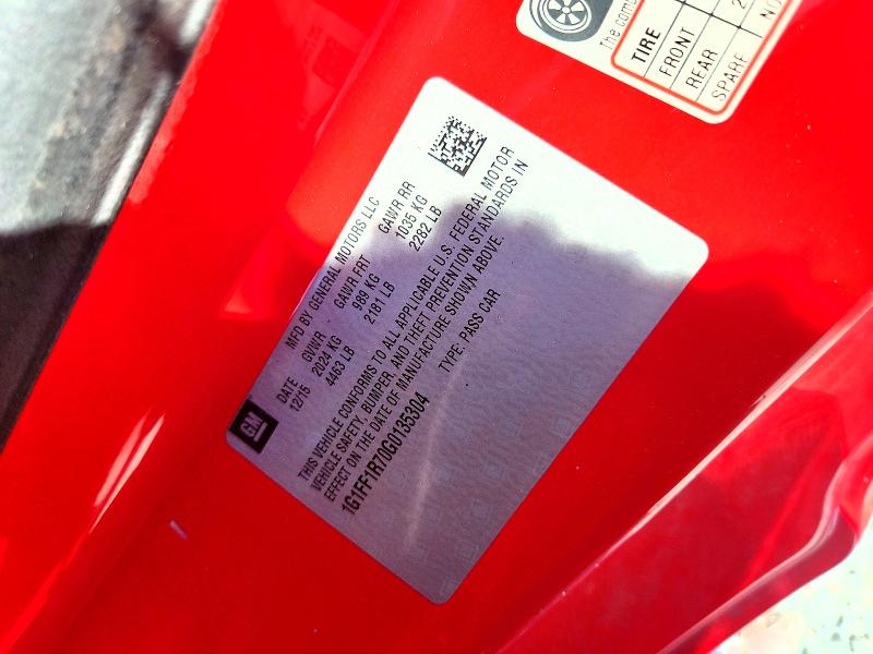 Aukcja sprzedaży 2016 Chevrolet Camaro, vin: 1G1FF1R70G0135304, numer aukcji: 66923286