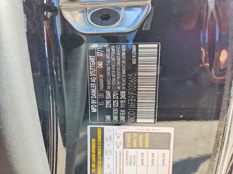 2018 Mercedes-benz E მანქანა იყიდება აუქციონზე, vin: WDD1J6FB9JF020605, აუქციონის ნომერი: 68856456