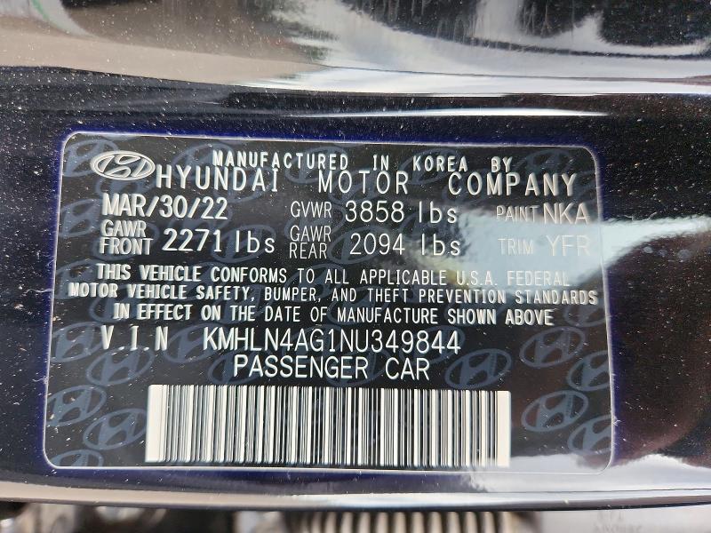 Aukcja sprzedaży 2022 Hyundai Elantra, vin: KMHLN4AG1NU349844, numer aukcji: 67781266