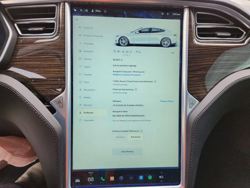 Aukcja sprzedaży 2015 Tesla Model S, vin: 5YJSA1S11FF081182, numer aukcji: 67324476