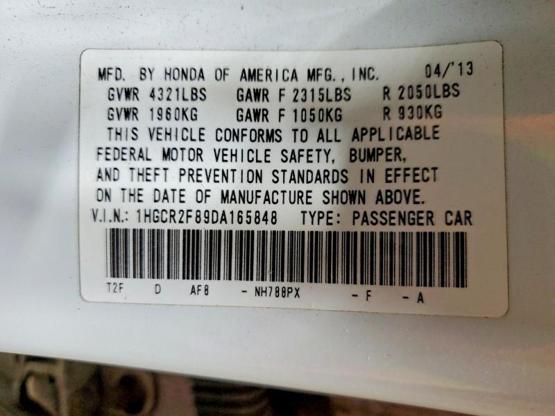 Aukcja sprzedaży 2013 Honda Accord, vin: 1HGCR2F89DA165848, numer aukcji: 69111556
