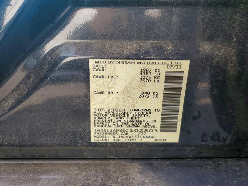 67704266 :رقم المزاد ، 1N4BL3AP8EC102803 vin ، 2014 Nissan Altima مزاد بيع