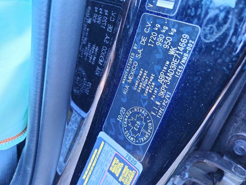 68010106 :رقم المزاد ، 3KPF34AD3RE714669 vin ، 2024 Kia Forte مزاد بيع