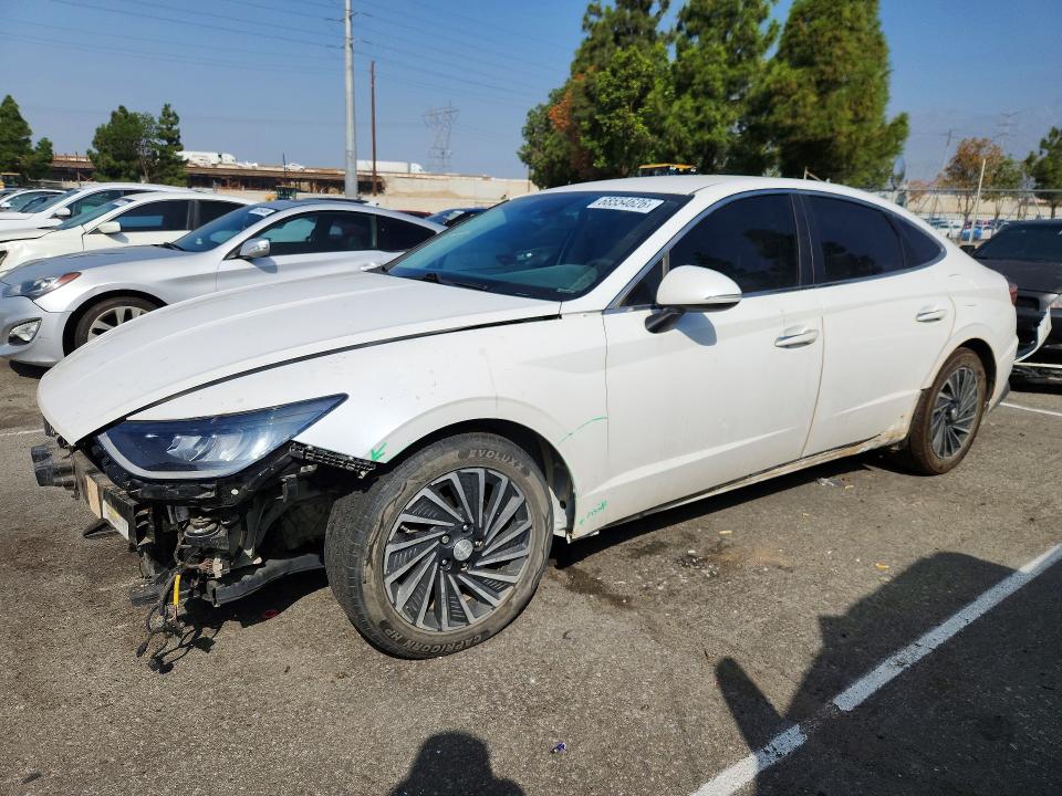 2021 Hyundai Sonata Hybrid მანქანა იყიდება აუქციონზე, vin: KMHL34JJ4MA027877, აუქციონის ნომერი: 68554626