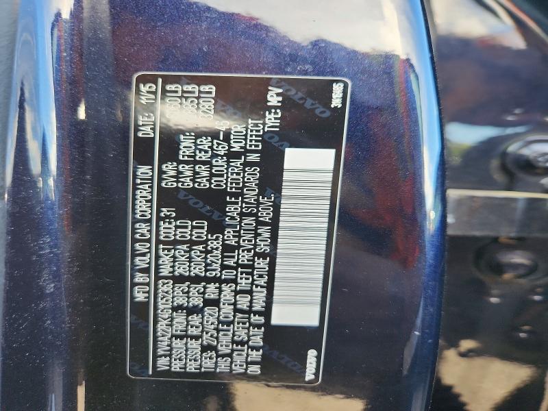 Aukcja sprzedaży 2016 Volvo Xc90, vin: YV4A22PK4G1052363, numer aukcji: 69569066