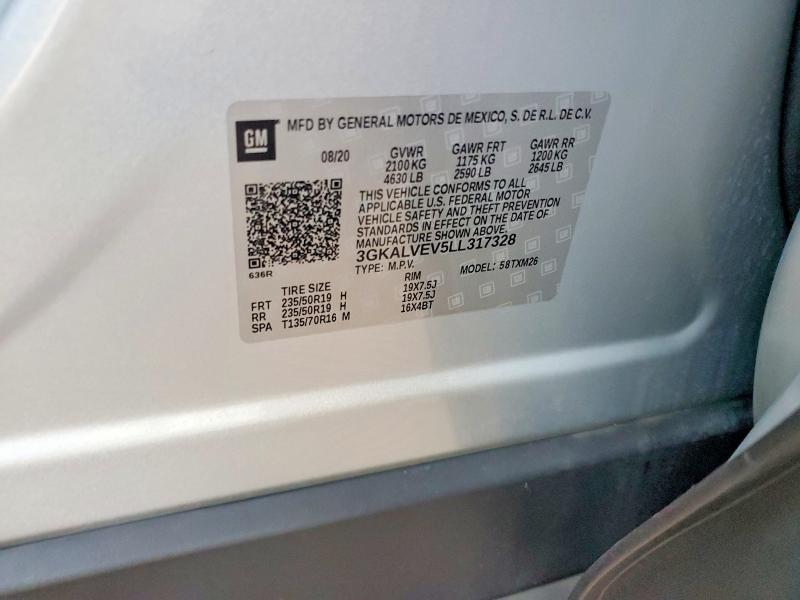 Продаж на аукціоні авто 2020 Gmc Terrain, vin: 3GKALVEV5LL317328, номер лоту: 67158226