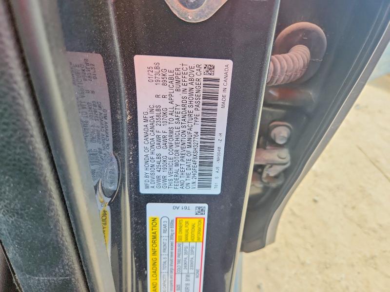 Продажа на аукционе авто 2025 Honda Civic, vin: 2HGFE4F8XSH327764, номер лота: 68695126