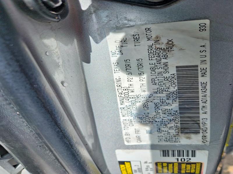 69710986 :رقم المزاد ، 5TFTX4CN8FX056954 vin ، 2015 Toyota Tacoma مزاد بيع