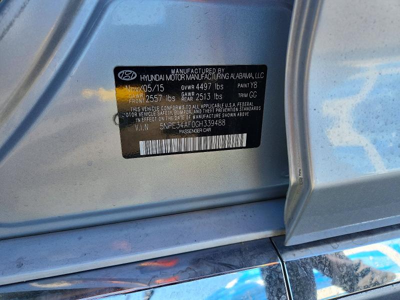 67216566 :رقم المزاد ، 5NPE34AF0GH339488 vin ، 2016 Hyundai Sonata مزاد بيع