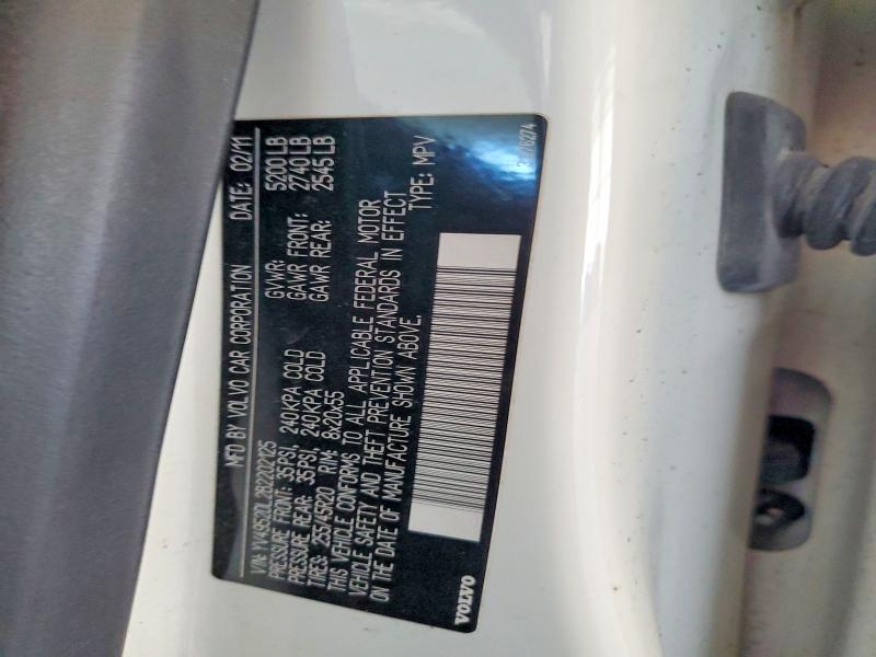 68161716 :رقم المزاد ، YV4952DL2B2202125 vin ، 2011 Volvo Xc60 مزاد بيع