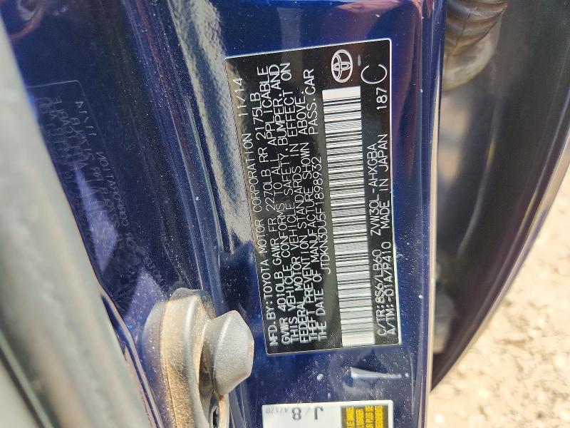 2015 Toyota Prius მანქანა იყიდება აუქციონზე, vin: JTDKN3DU5F1898932, აუქციონის ნომერი: 67044176