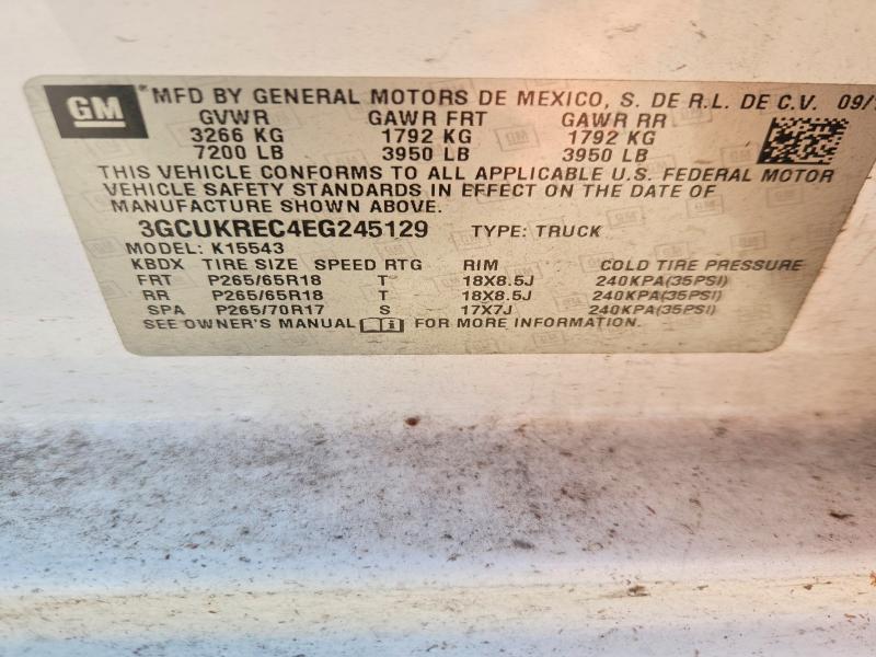 Продажа на аукционе авто 2014 Chevrolet Silverado, vin: 3GCUKREC4EG245129, номер лота: 68173116