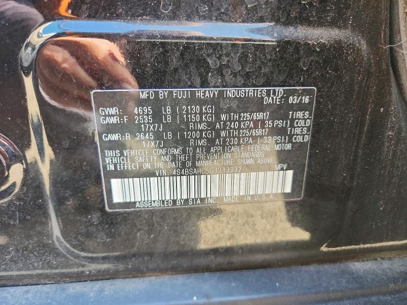Продаж на аукціоні авто 2016 Subaru Outback, vin: 4S4BSAHC5G3313332, номер лоту: 66930916
